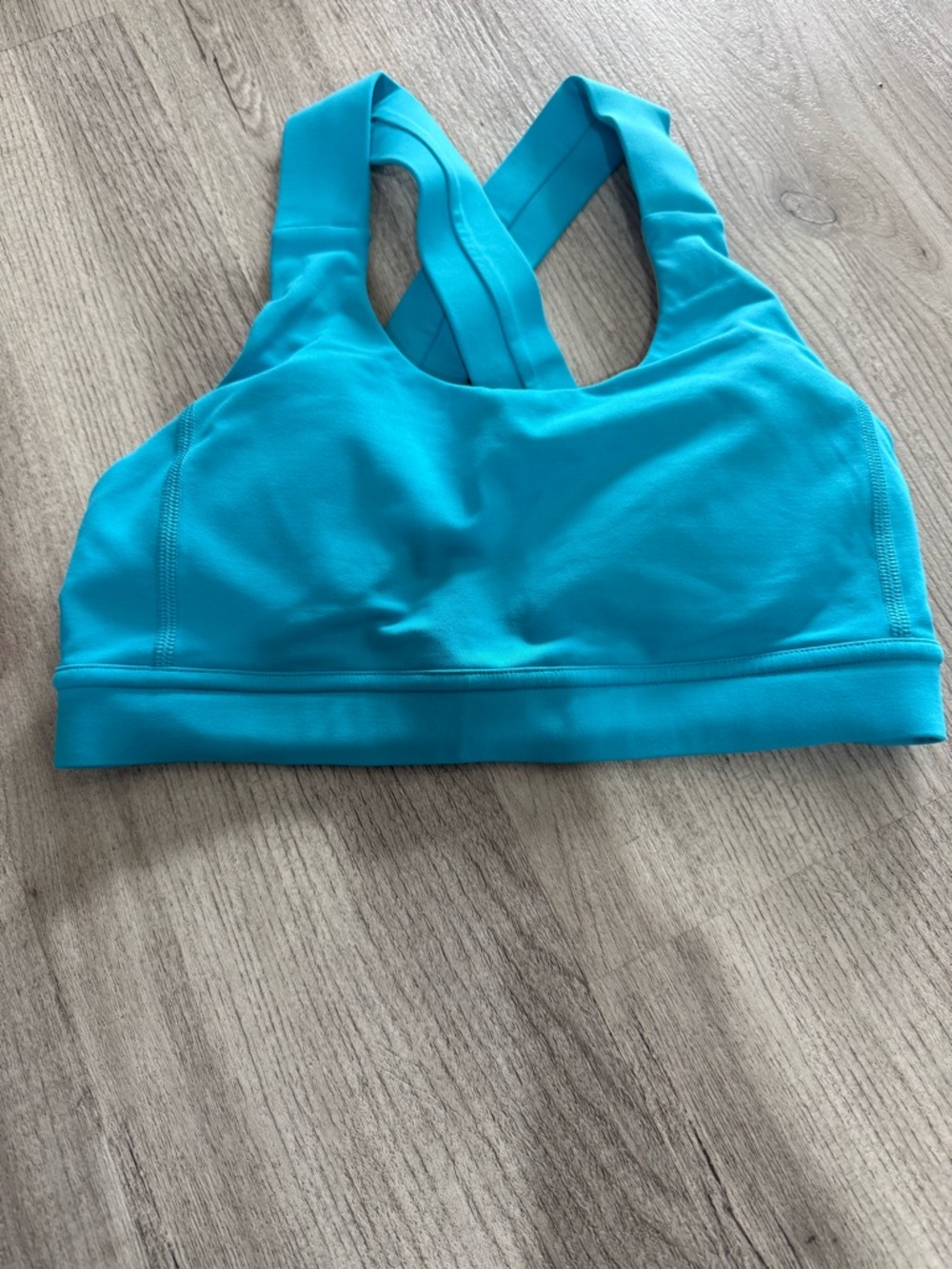lululemon athletica Bright Turquoise Cross-Back Sports Bra
